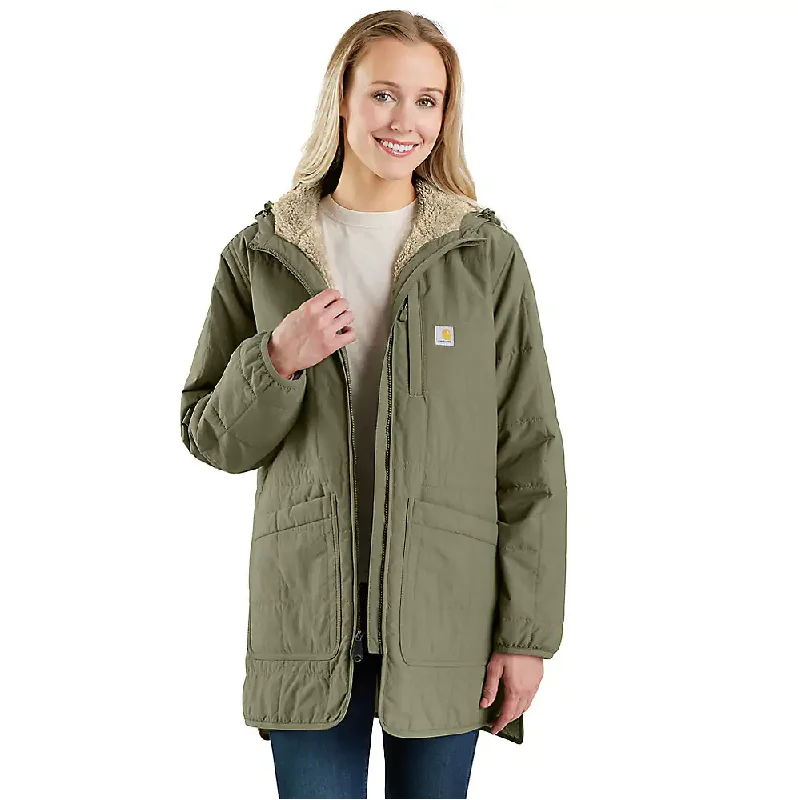 Carhartt Women's Rain Defender Loose Fit Lightweight Insulated Hooded Coat