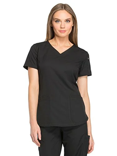 Dickies Dynamix Womens Tops, Athletic-Inspired V-Neck Scrub Top with Four-Way Stretch and Moisture Wicking DK730