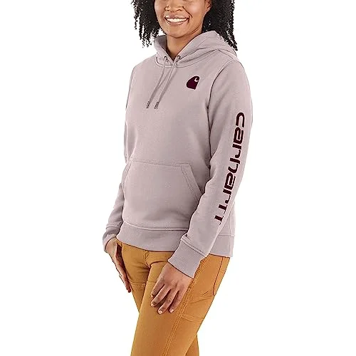 Carhartt 102791 Women's Relaxed Fit Midweight Logo Sleeve Graphic Sweatshirt (Also Available in Plus Sizes) Closeout