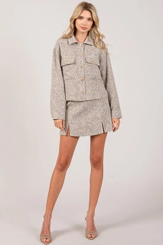 Tweed Jacket and Skort Set