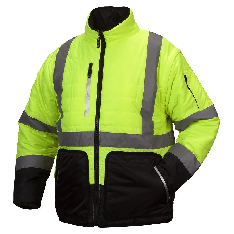 Class 3 Reversible 4-in-1 Puffer Jacket with Zip-Off Sleeves