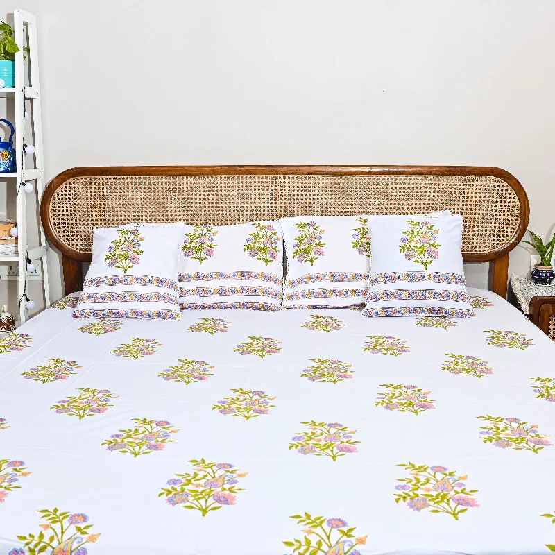 Bunaai Heavenly Handblock Printed Bedsheet