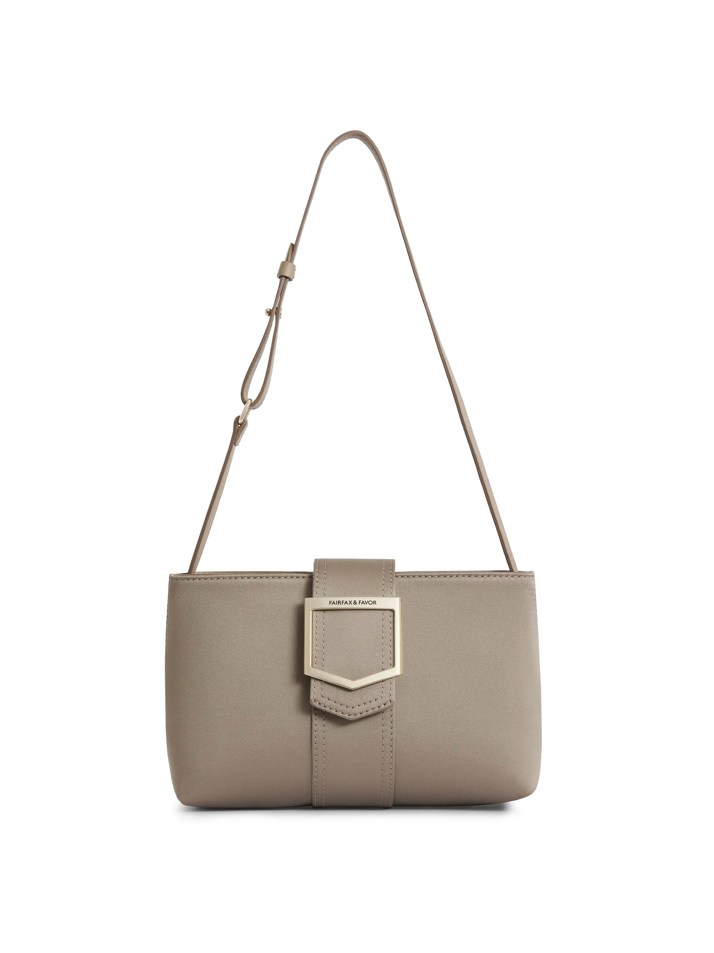 Belmont Shoulder Bag - Champagne Satin