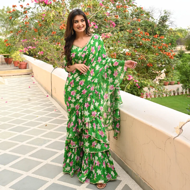 Bunaai Taruni Floral Draped Saree