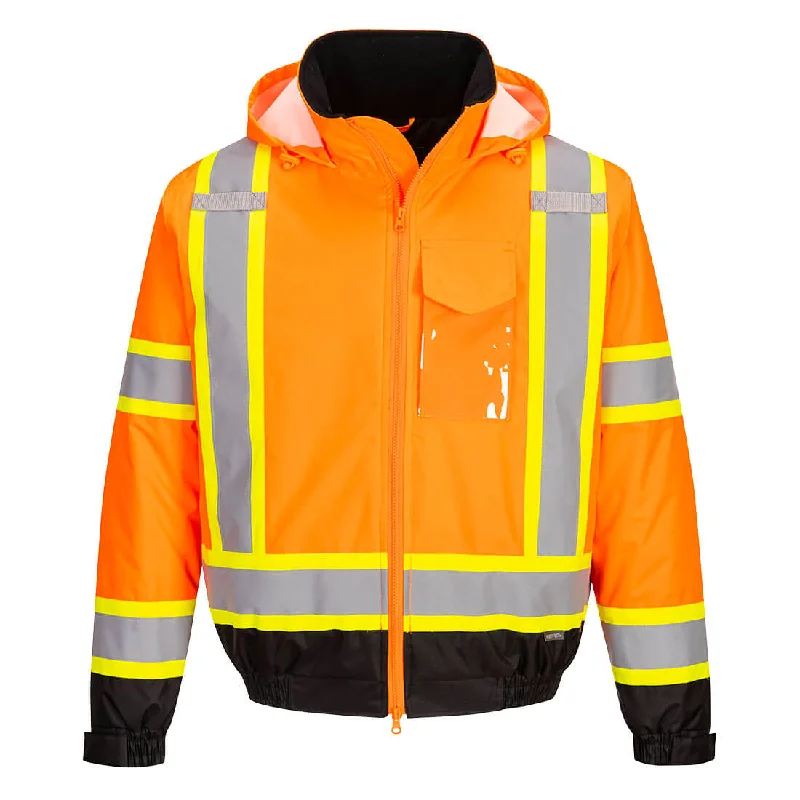 Hi-Vis X Back Contrast Tape Winter Bomber Jacket