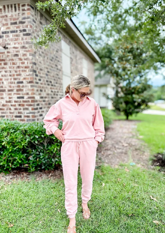 Womens Tickled Pink Jogger Set