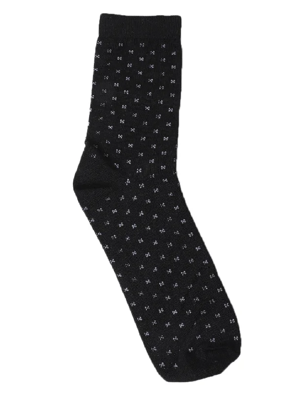 Men's Black Basic Crew Length Socks -Pack of 5