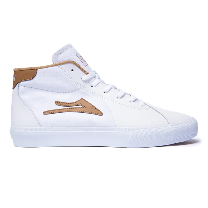 Lakai Flaco II Mid Shoe - White/Tobacco