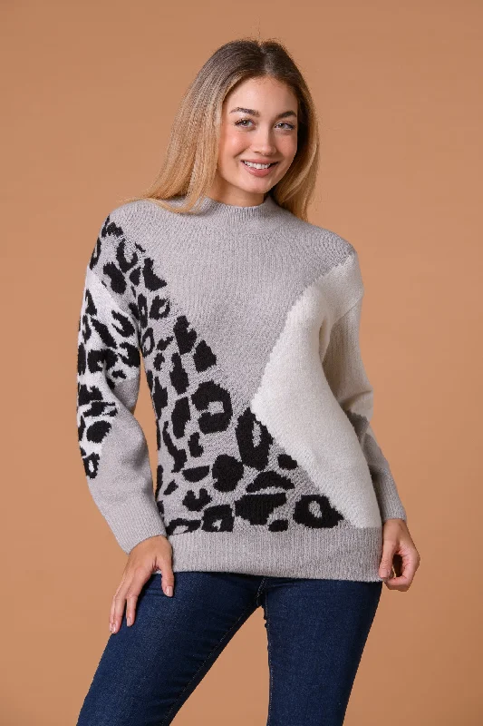 Animal Colour Block Sweater