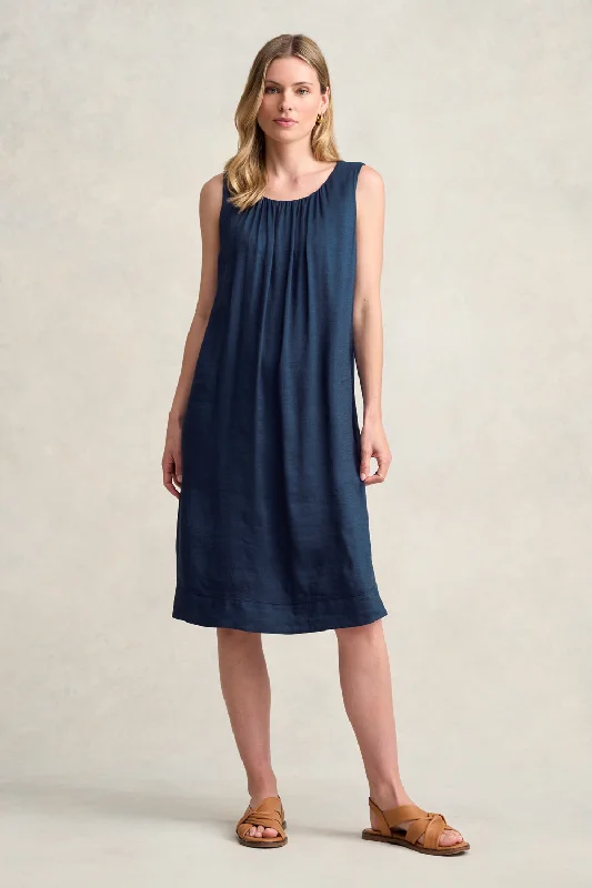 Linen Silk Midi Dress