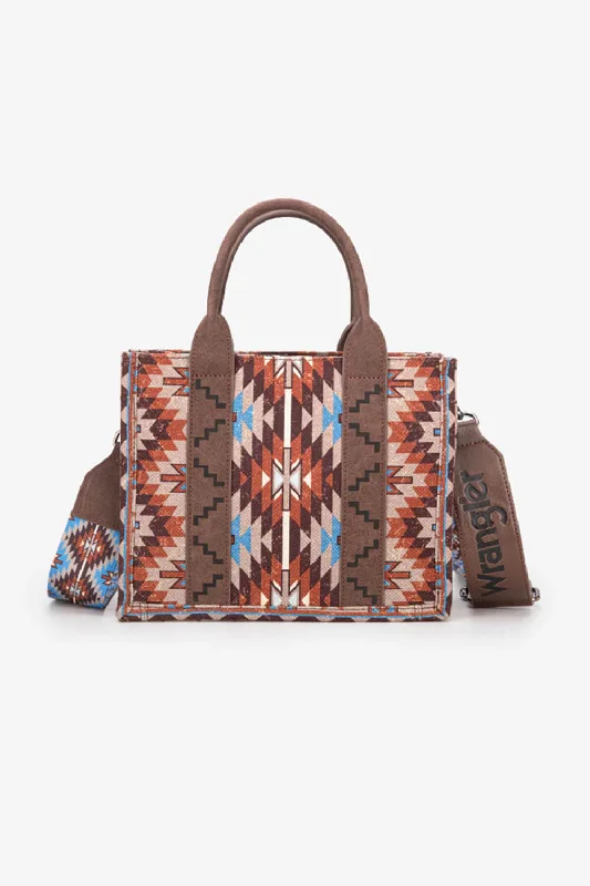 Wrangler Aztec Shoulder Bag for Women in Coffee/Blue | WG2213-8120S-CF