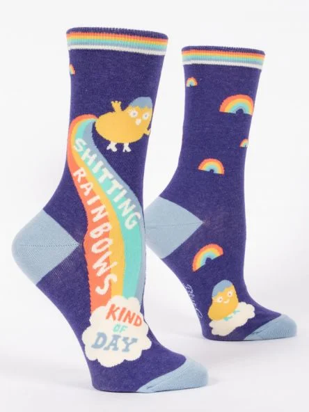 Blue Q Rainbows Women's Crew Socks