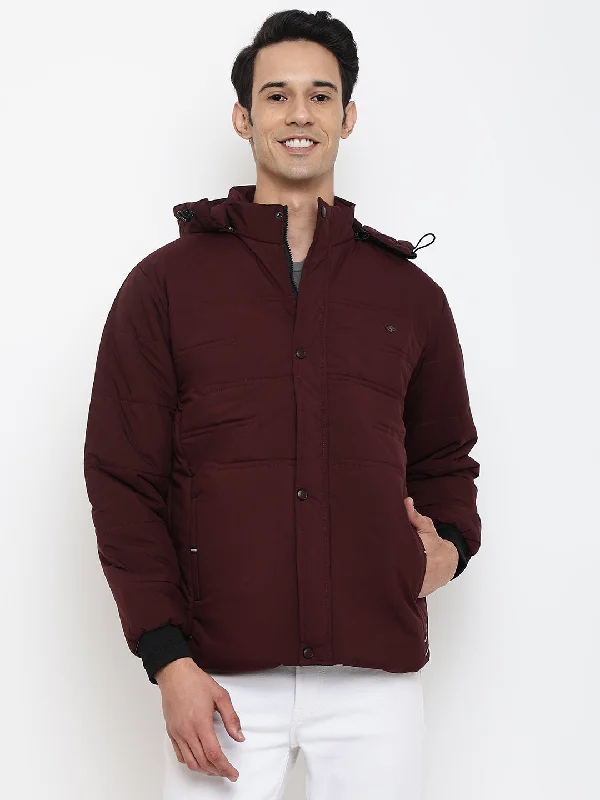 Men Maroon Jacket