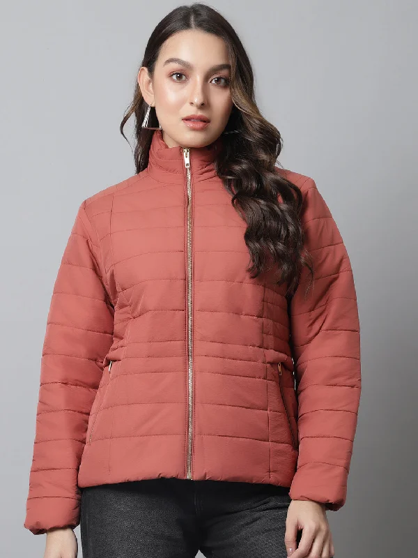 Women's Casual  Brick Quilted  Jacket