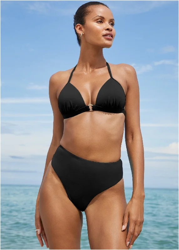 Tahiti High Rise Moderate Bottom - Black Beauty