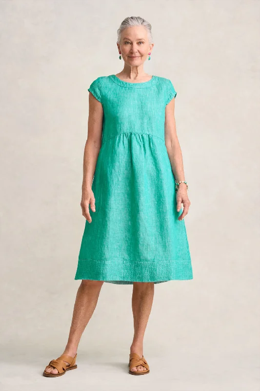 Twill Hemp Linen Shift Dress