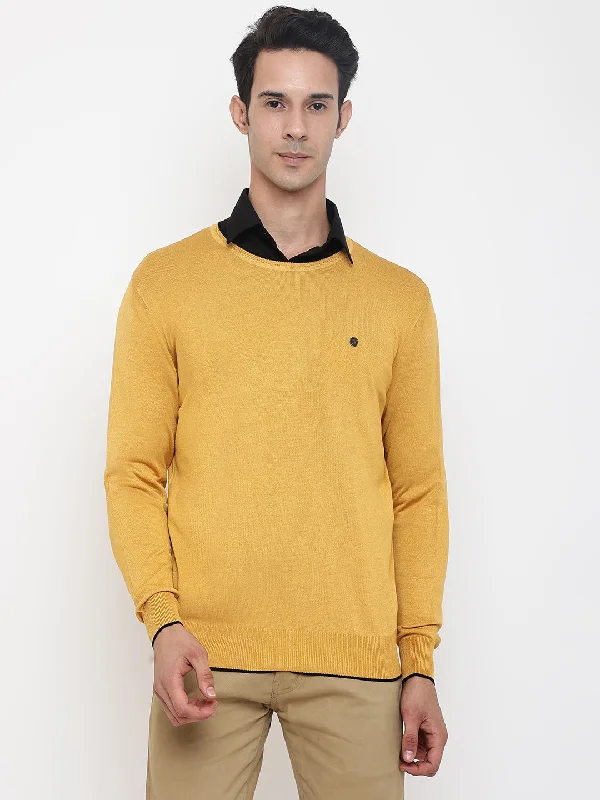 Men Mustard Sweater