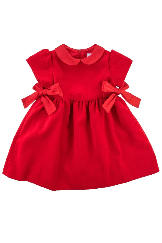 Velvet Dress With Side Bows