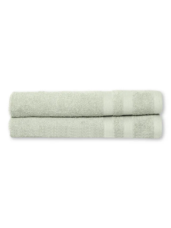 Unisex Pista Green Basic Terry Hand Towel -Pack of Two