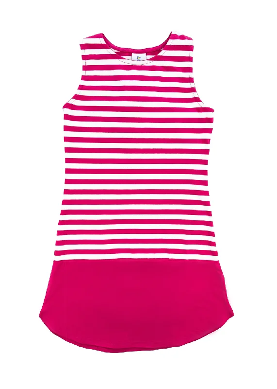 Stripe Knit Dress With Back Bow