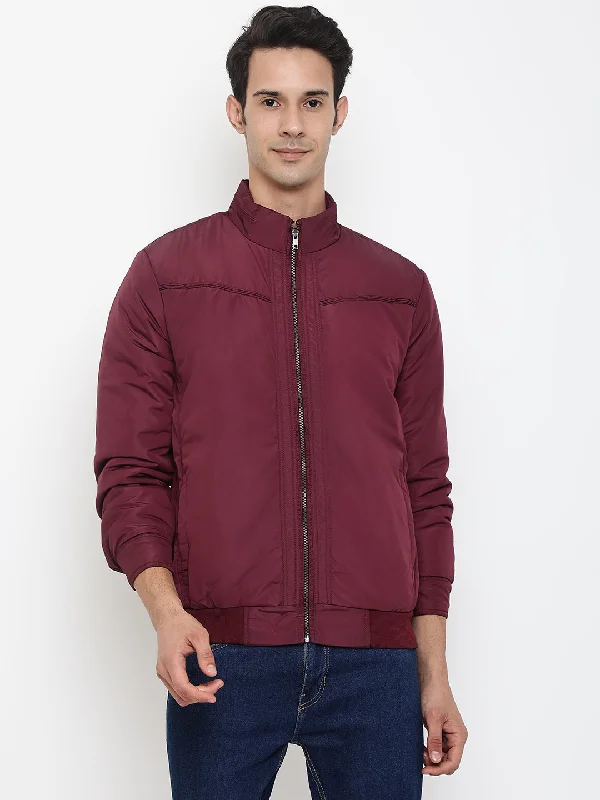 Men Maroon Jacket