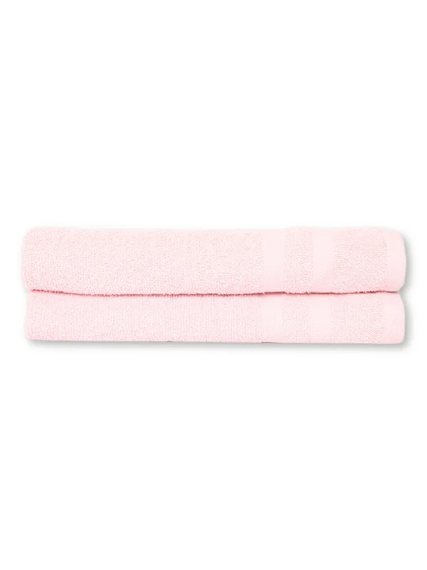 Unisex Pink Basic Terry Hand Towel -Pack of Two