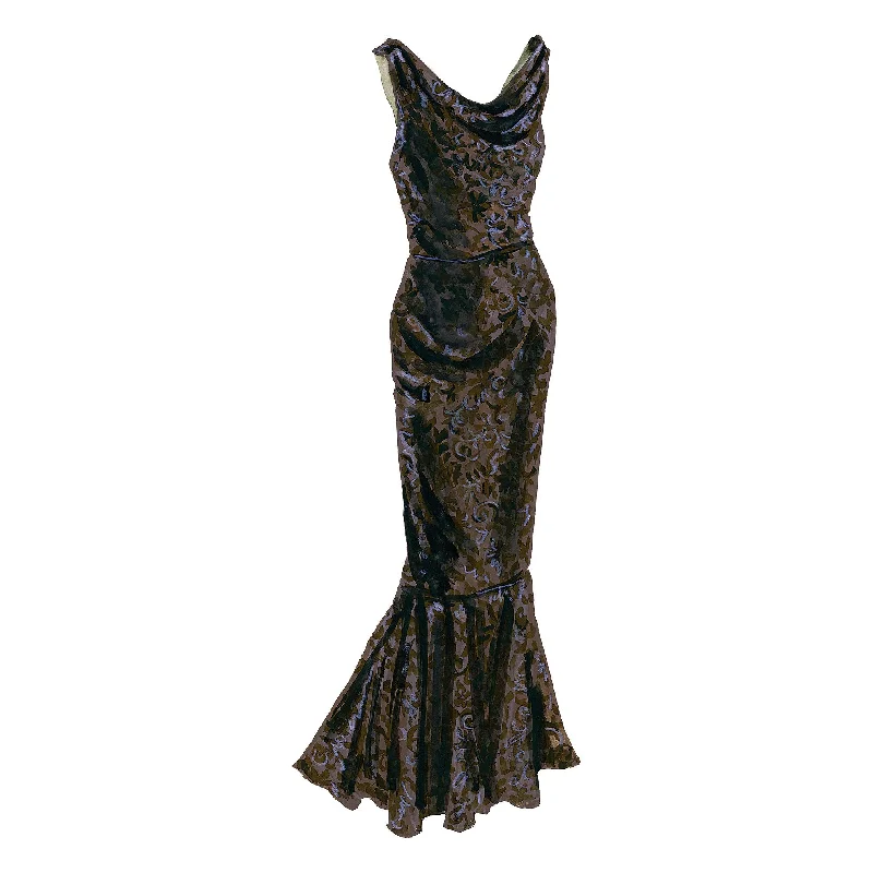 Devoré Velvet Evening Dress