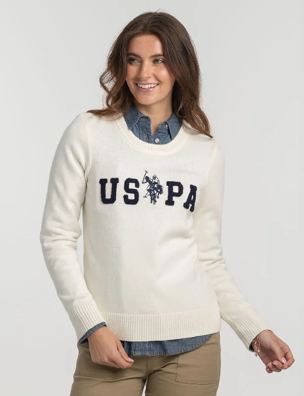 USPA LOGO CREW NECK SWEATER