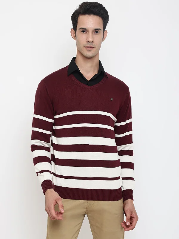 Men Maroon Sweater