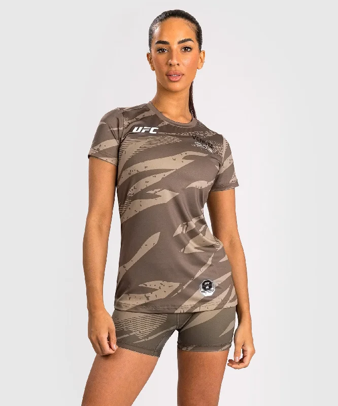 UFC Adrenaline by Venum Fight Week Women’s Dry-Tech T-shirt - Desert Camo