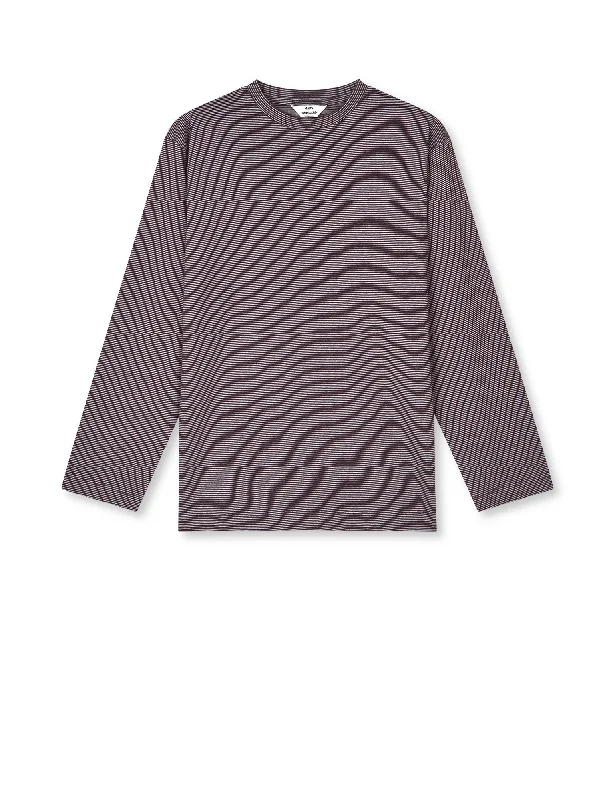 Crisp Jersey Jerry Tee LS, Plum Perfect/Iced Aqua