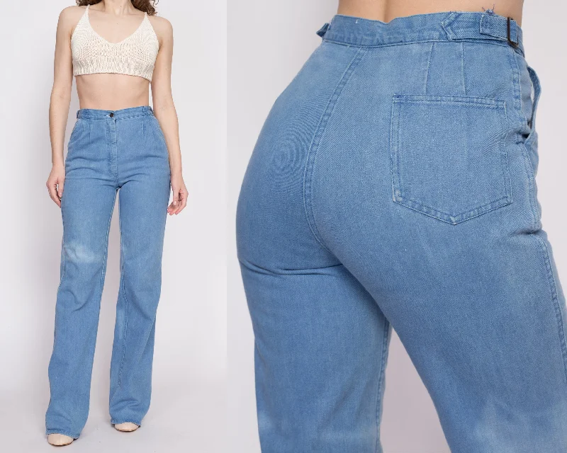 70s 80s Faded Bootcut Jeans - Small