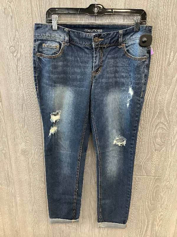 Blue Denim Jeans Cropped Maurices, Size 6