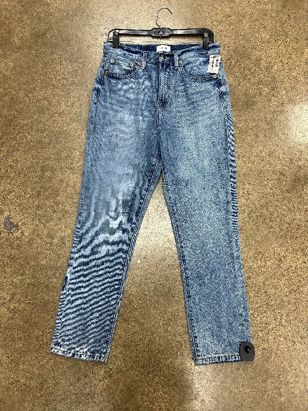 Blue Denim Jeans Straight Pistola, Size 6