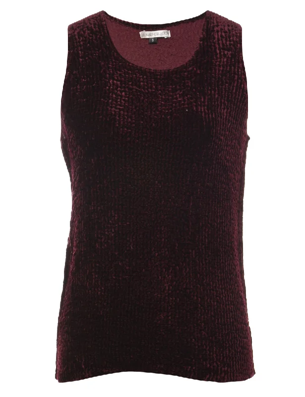 Maroon Evening Top - S