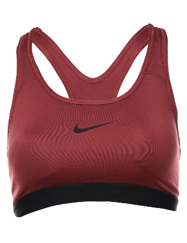 Nike Maroon Sports Bra - S