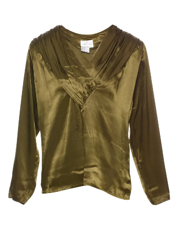 Olive Green Evening Top - M