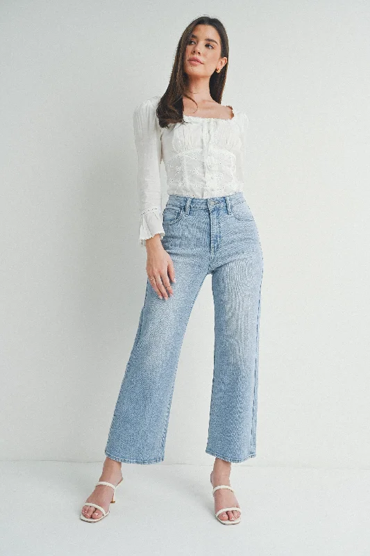 Slim Wide Leg Jeans