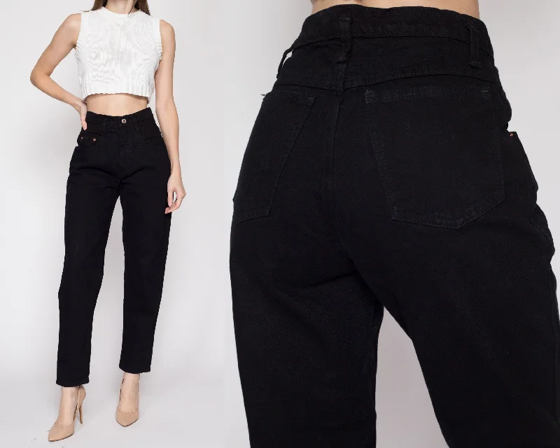 Small 90s Black High Waisted Mom Jeans 27"