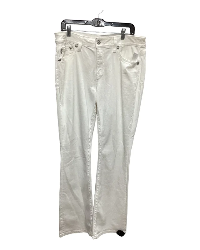 White Jeans Boot Cut Miss Me, Size 18