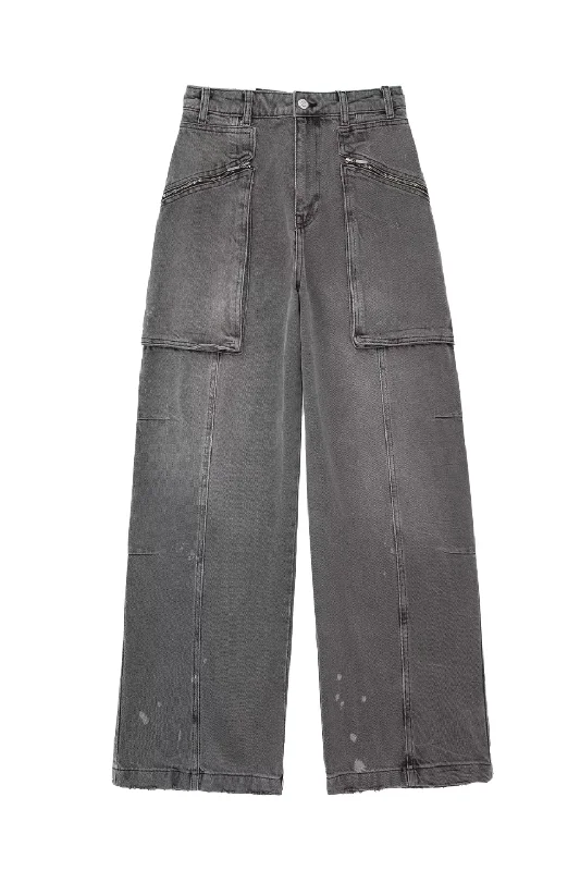 'Whitney' Mid-Waist Wide Leg Jeans