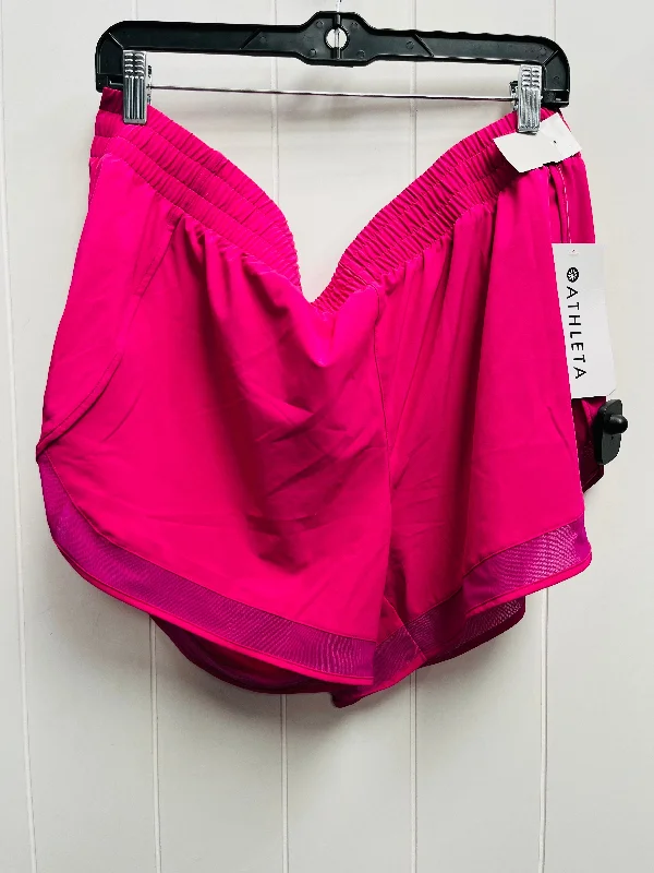 Athletic Shorts By Athleta In Pink, Size: Xl