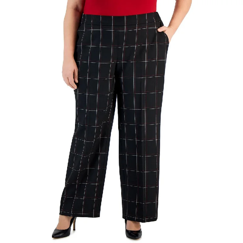 Kasper Womens Plus Mid-Rise Formal Dress Pants