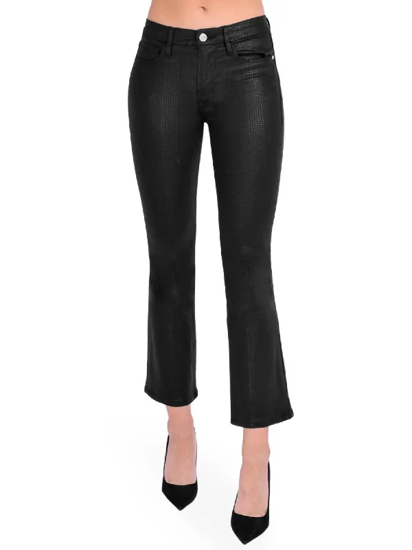 Le Crop Mini Boot Pant In Houndstooth Shine