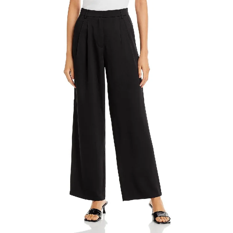 Lucy Paris Womens Tammy Wide Leg Double Pleat High-Waist Pants