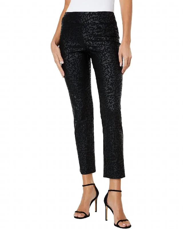 Pull On Pant In Black Animal