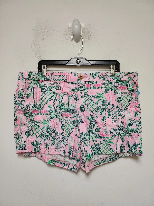 Shorts Designer By Lilly Pulitzer In Green & Pink, Size: 16