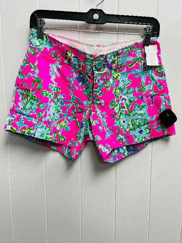 Shorts Designer By Lilly Pulitzer In Green & Pink, Size: Xxs