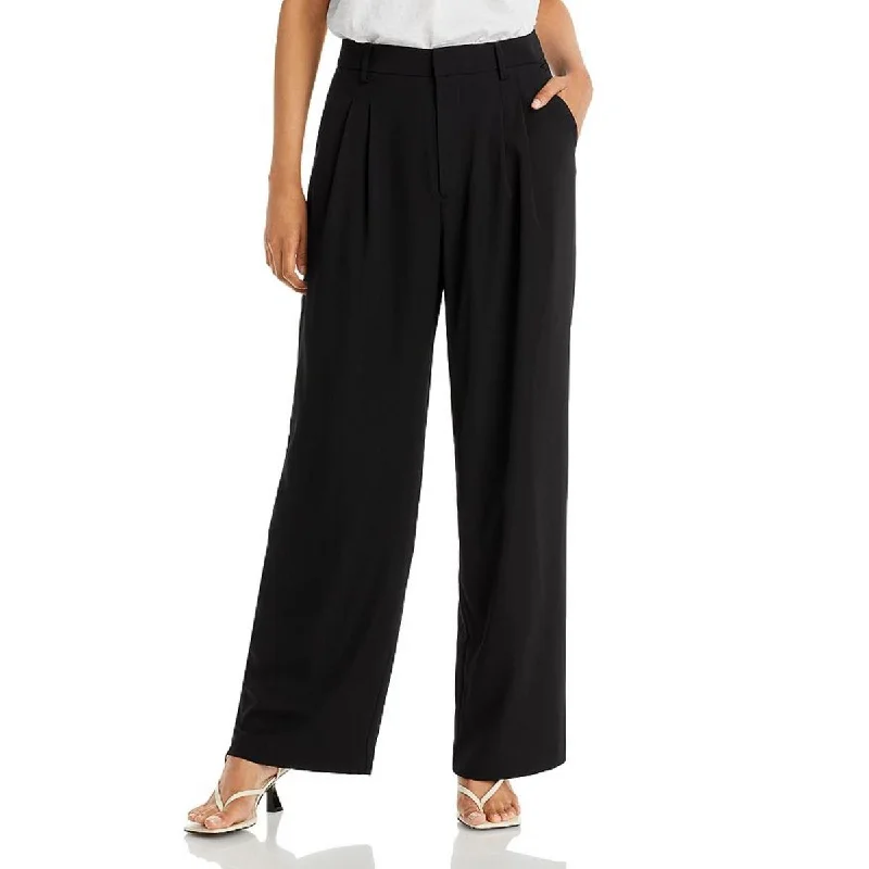 WAYF Womens Wilson Pleated Wide Leg Trouser Pants