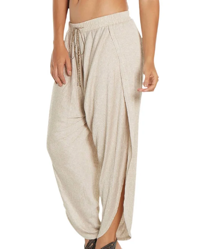 Women's Corbel Harem Pants In Taupe